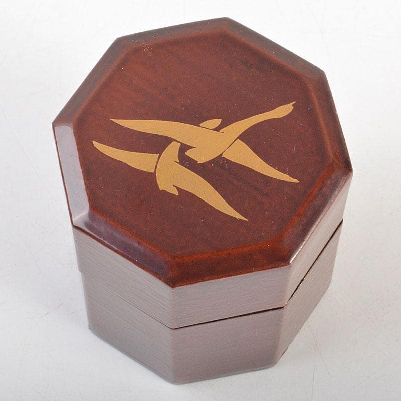 茶道具　道場宗廣作　宗観好　二季鳥茶入　共箱　V　6740