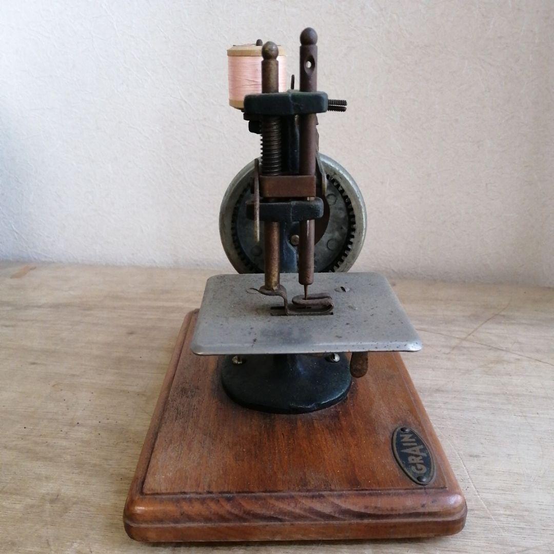 アンティーク ミシン イギリス GRAND ミニ 手回し オブジェ ミシン