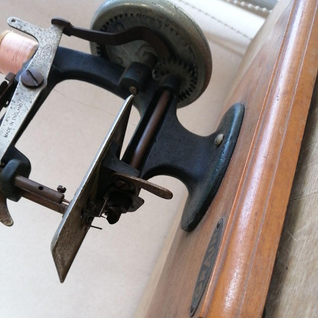 アンティーク ミシン イギリス GRAND ミニ 手回し オブジェ ミシン