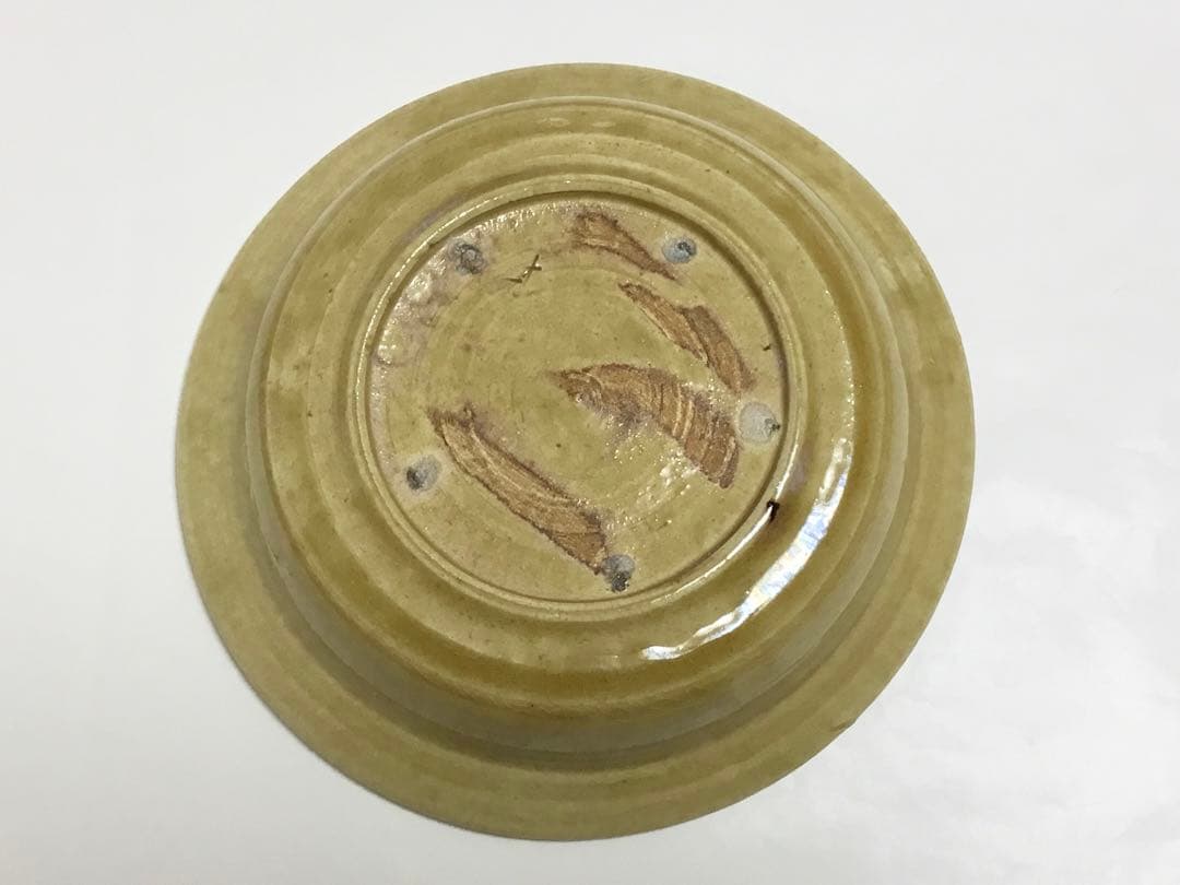 茶道具 古物品 黄瀬戸 平鉢 菓子器 加藤芳右衛門 共箱 工芸品