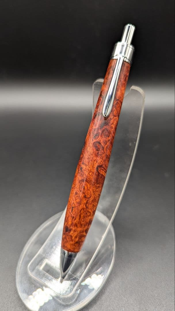 469ペン工房翌檜 レッドマリー 瘤杢 木軸シャーペン ボールペン 469