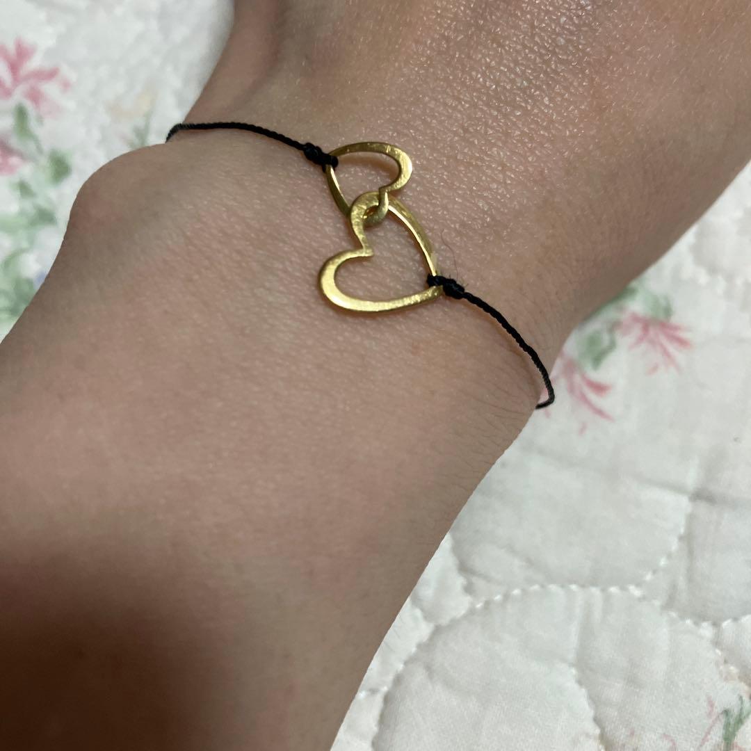 レッドライン K18YGダブルハートブレスレット - メルカリ