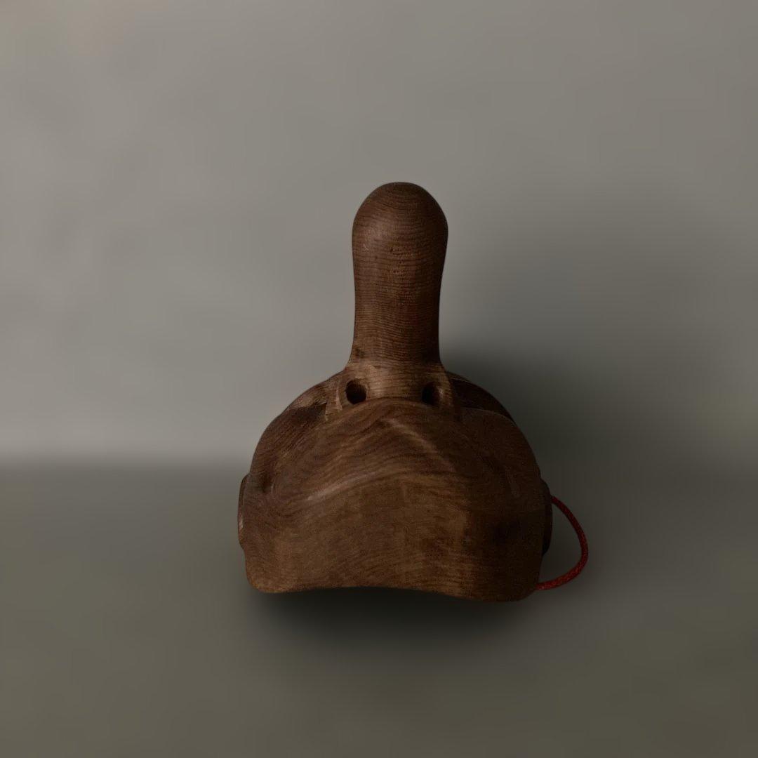 天狗 木彫一刀彫り お面 天然木 壁掛 魔除 開運