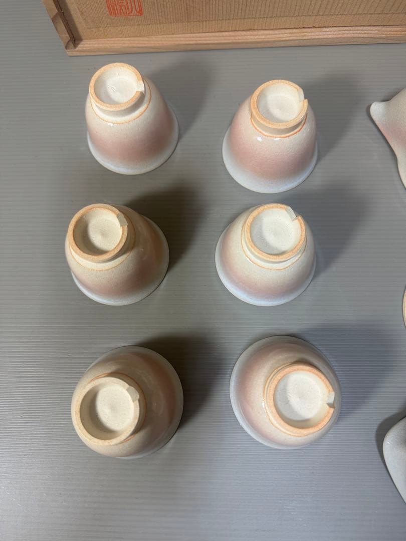 2292 萩焼 茶器セット 宝瓶1客 湯冷し1客 湯呑6
