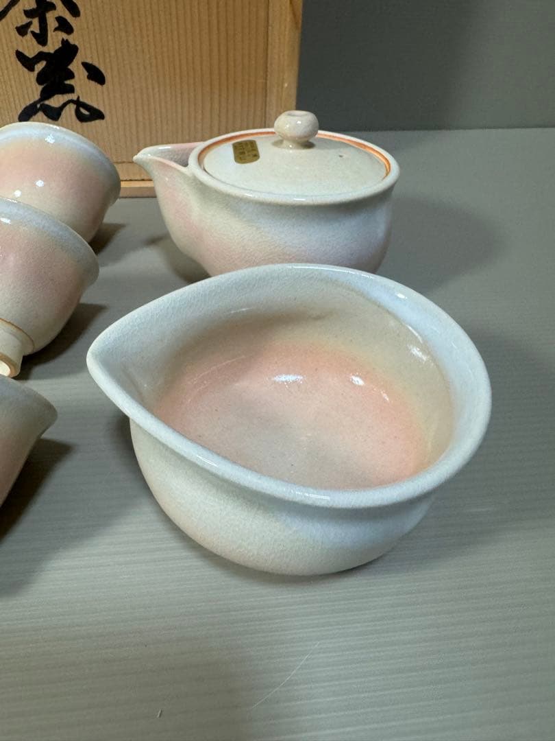 2292 萩焼 茶器セット 宝瓶1客 湯冷し1客 湯呑6