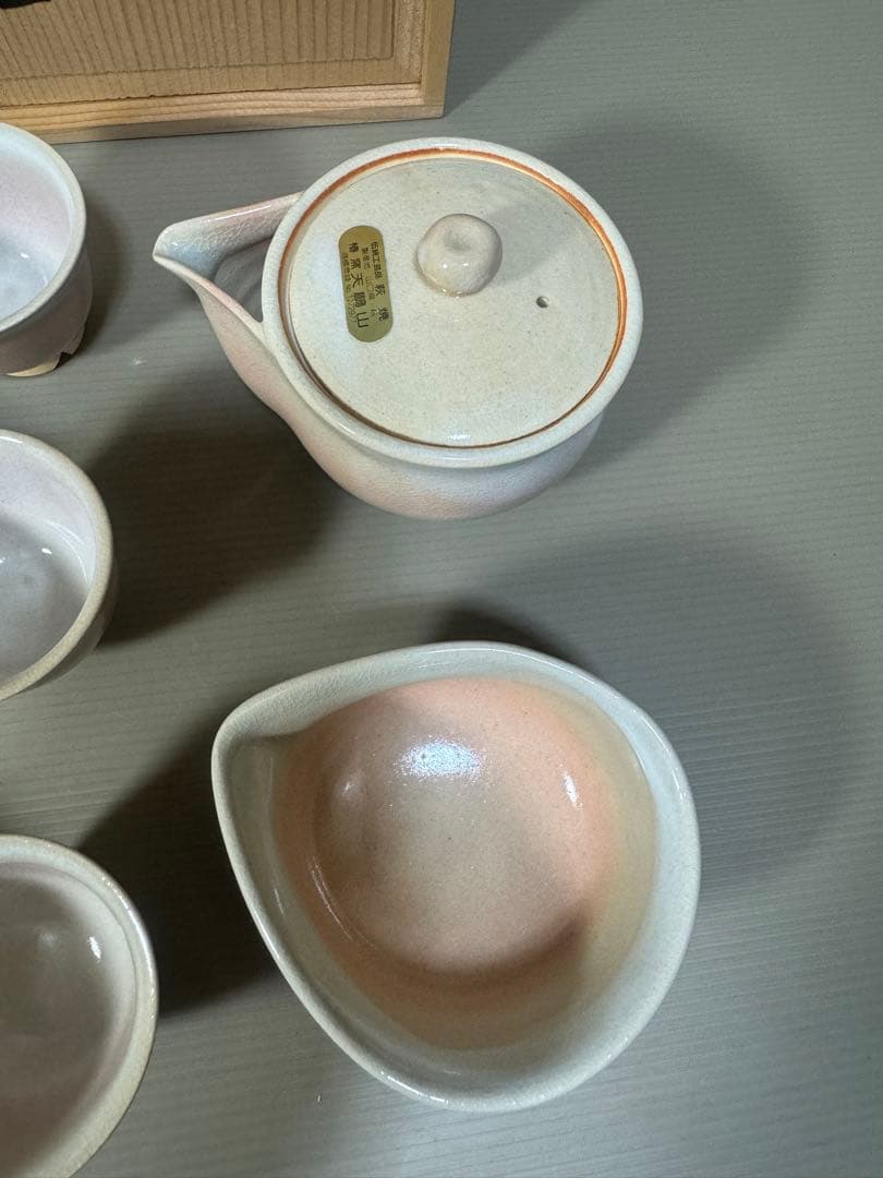 2292 萩焼 茶器セット 宝瓶1客 湯冷し1客 湯呑6