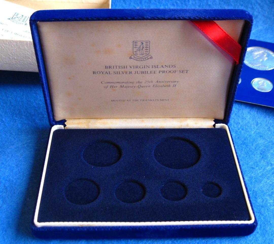 1977年 ヴァージン諸島 エリザベス2世女王在位25年記念 銀貨