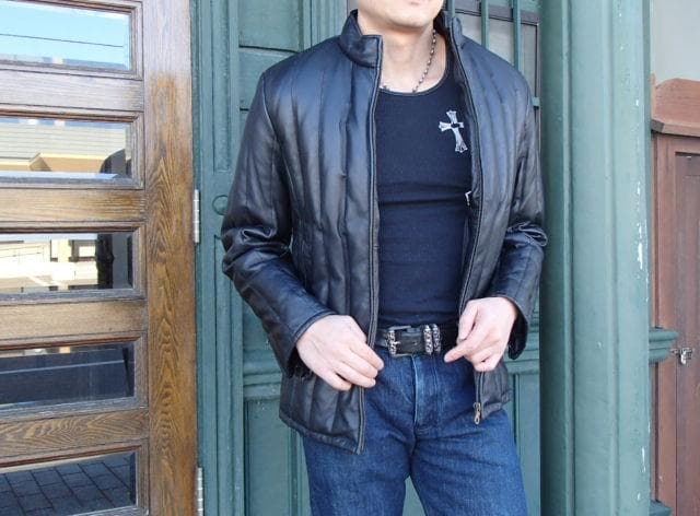 COMME CA DU MODE MEN ラム本革 ダウンジャケット