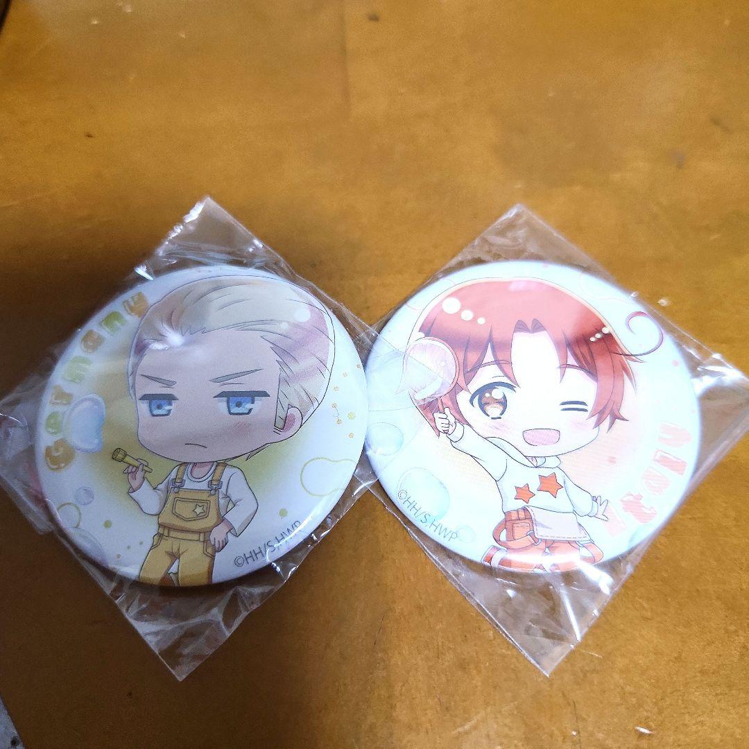 ヘタリア イタリア ドイツ 缶バッジ 2個セット - メルカリ