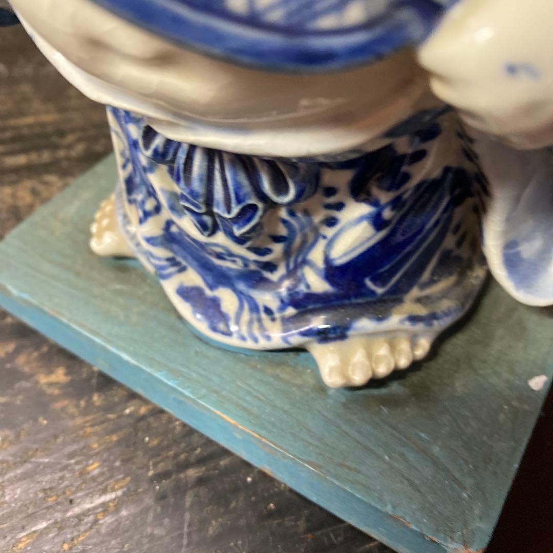 九谷焼　布袋置物　21cm13cm10cm