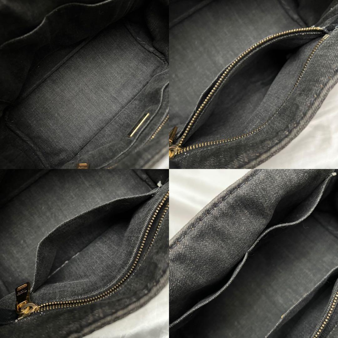 ◇美品◇プラダ　カナパS ブラックデニム　2wayバッグ　ショルダーバッグ