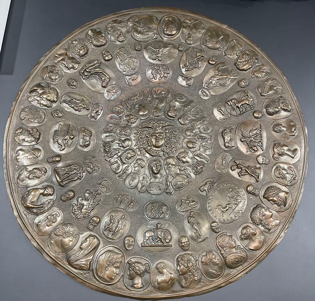 19世紀アンティークギリシャローマ帝国神話的な壁掛プレート