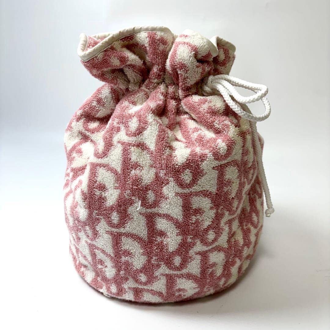 Dior トロッター オブリーク 大型 巾着型 パイル生地 防水 プール