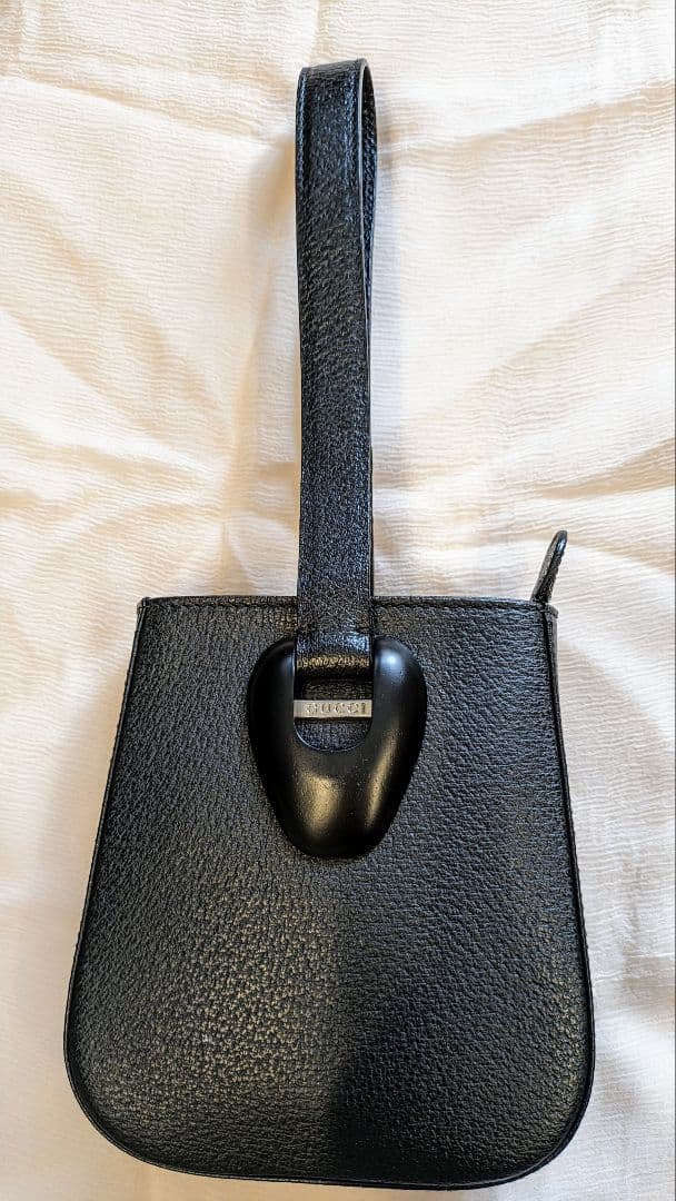 希少 美品グッチ GUCCI ミニハンドバッグ ワンハンドル レザー ブラック