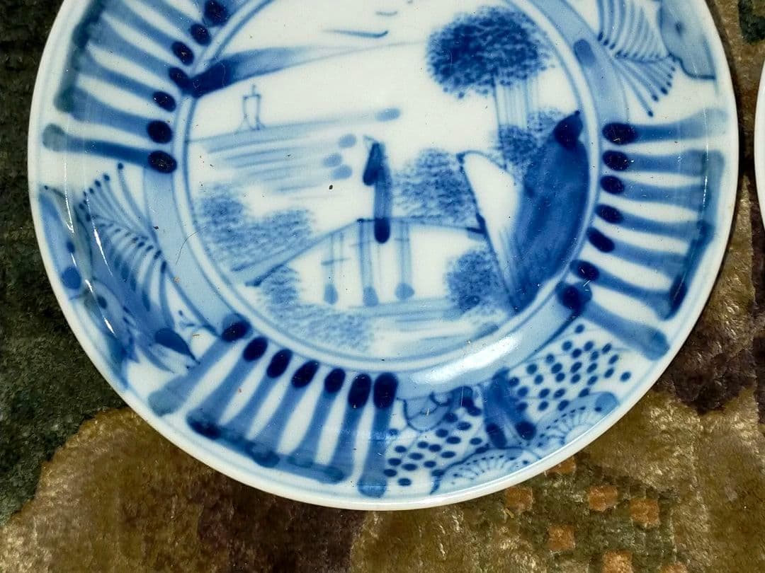 ♥伊万里♥　芙蓉手　♥小皿♥　４枚　♥　在銘　染付　皿　骨董　古玩