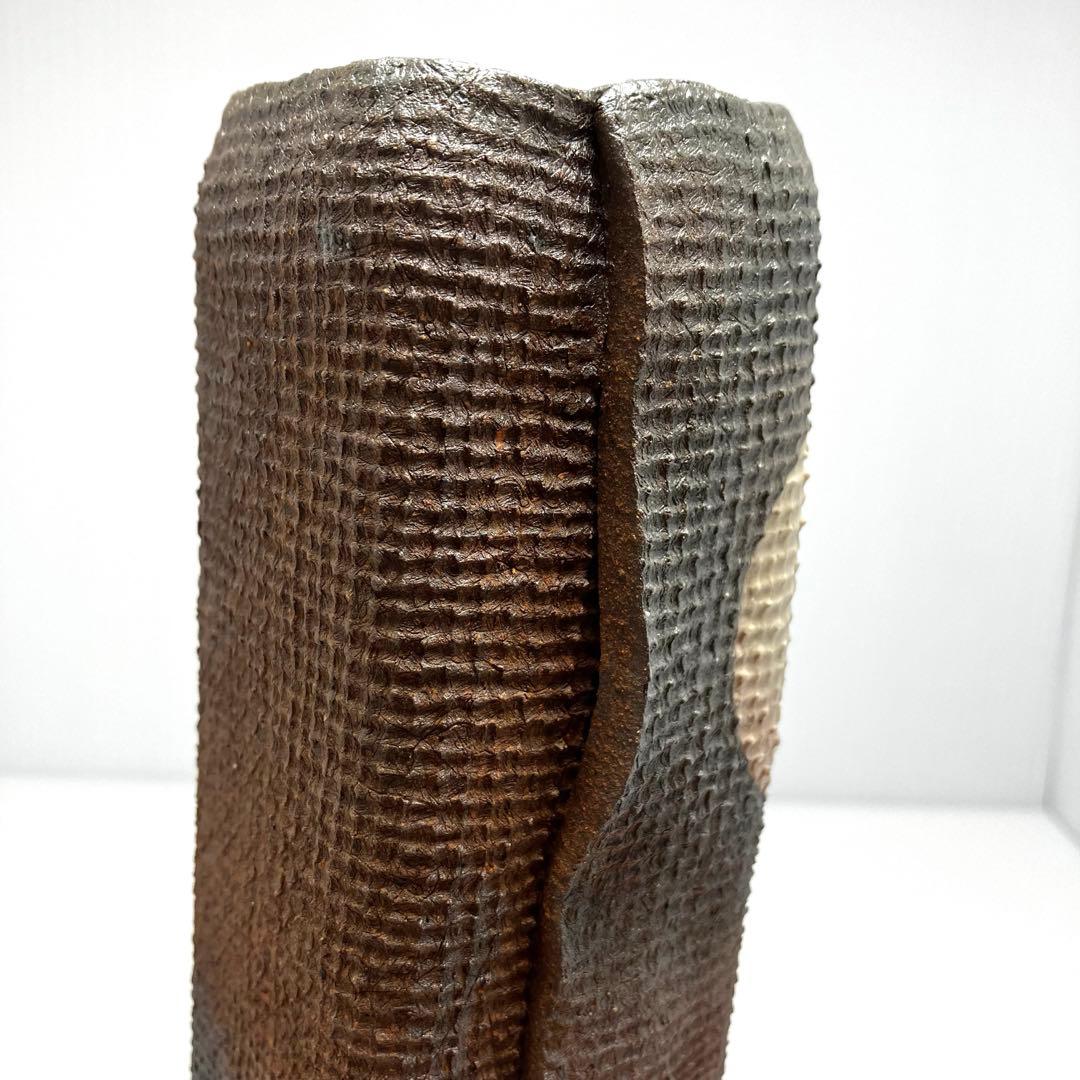 未使用 希少 越前 清水窯 花入 花瓶 伝統工芸 福井 木箱 説明書