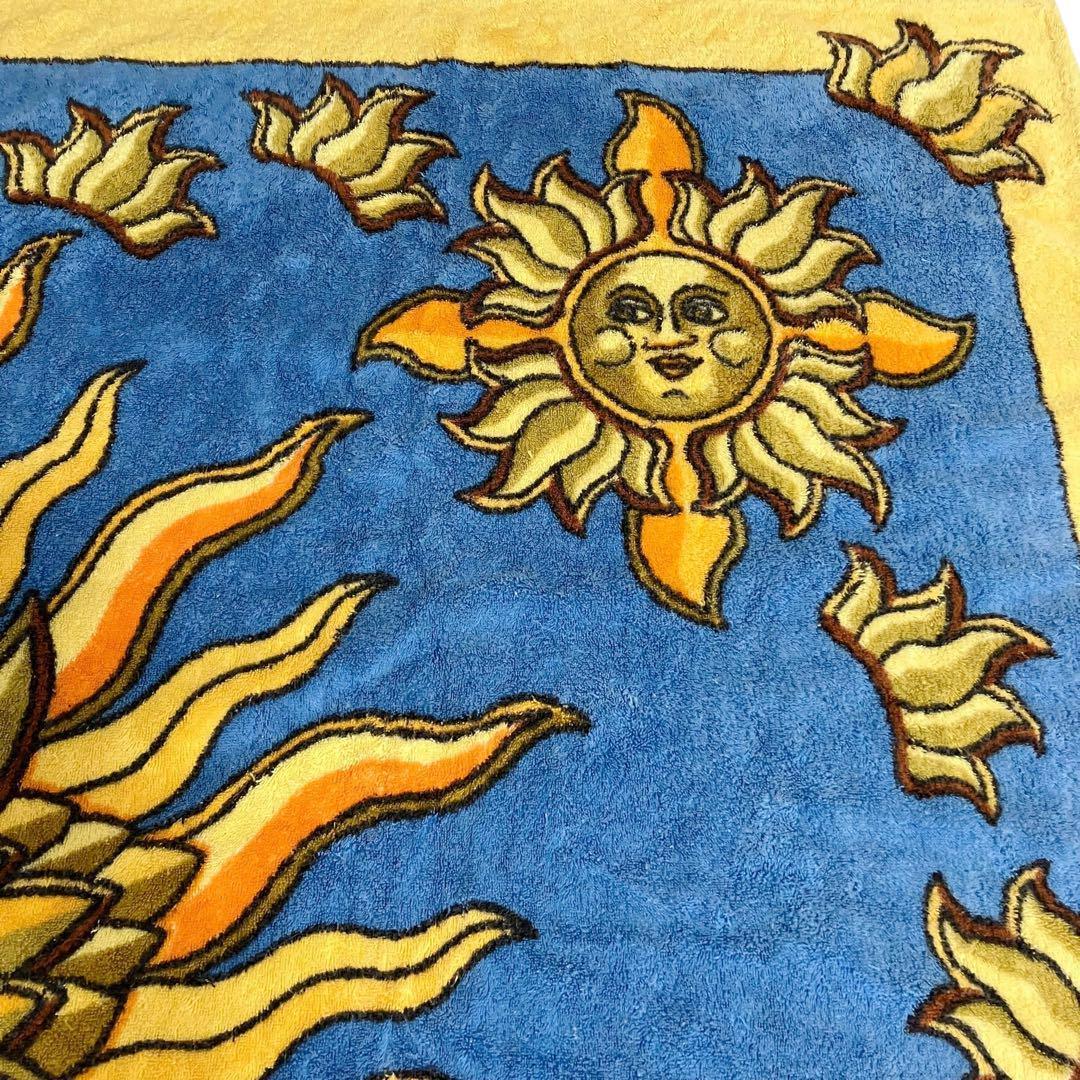 良品✨ エルメス ビーチタオル 太陽 Sun ブルー イエロー ⭐️良品