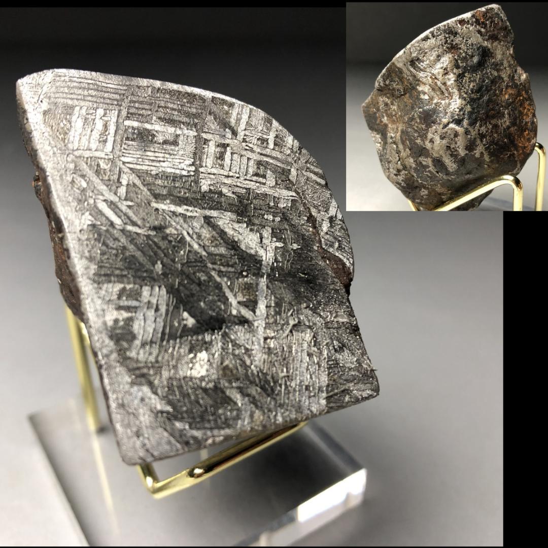 アルタイ隕石 鉄隕石 外皮付き隕石 エンドカット 原石 重さ約415g