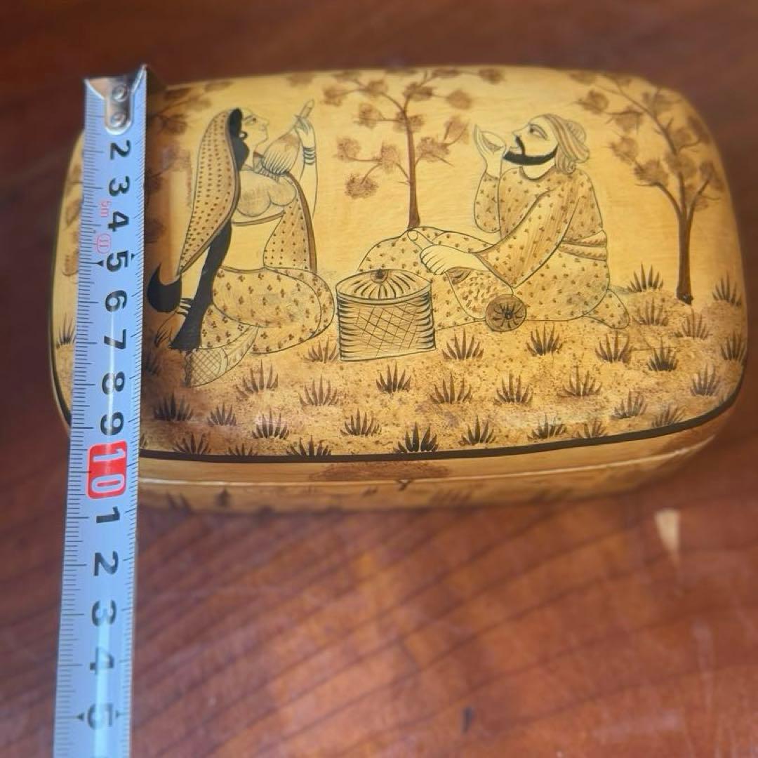 カシミール】アンティーク＊一点ものペイパーマッシュBOX