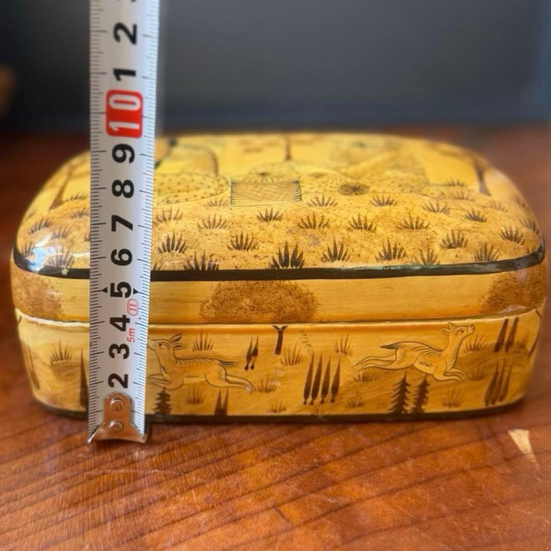 カシミール】アンティーク＊一点ものペイパーマッシュBOX