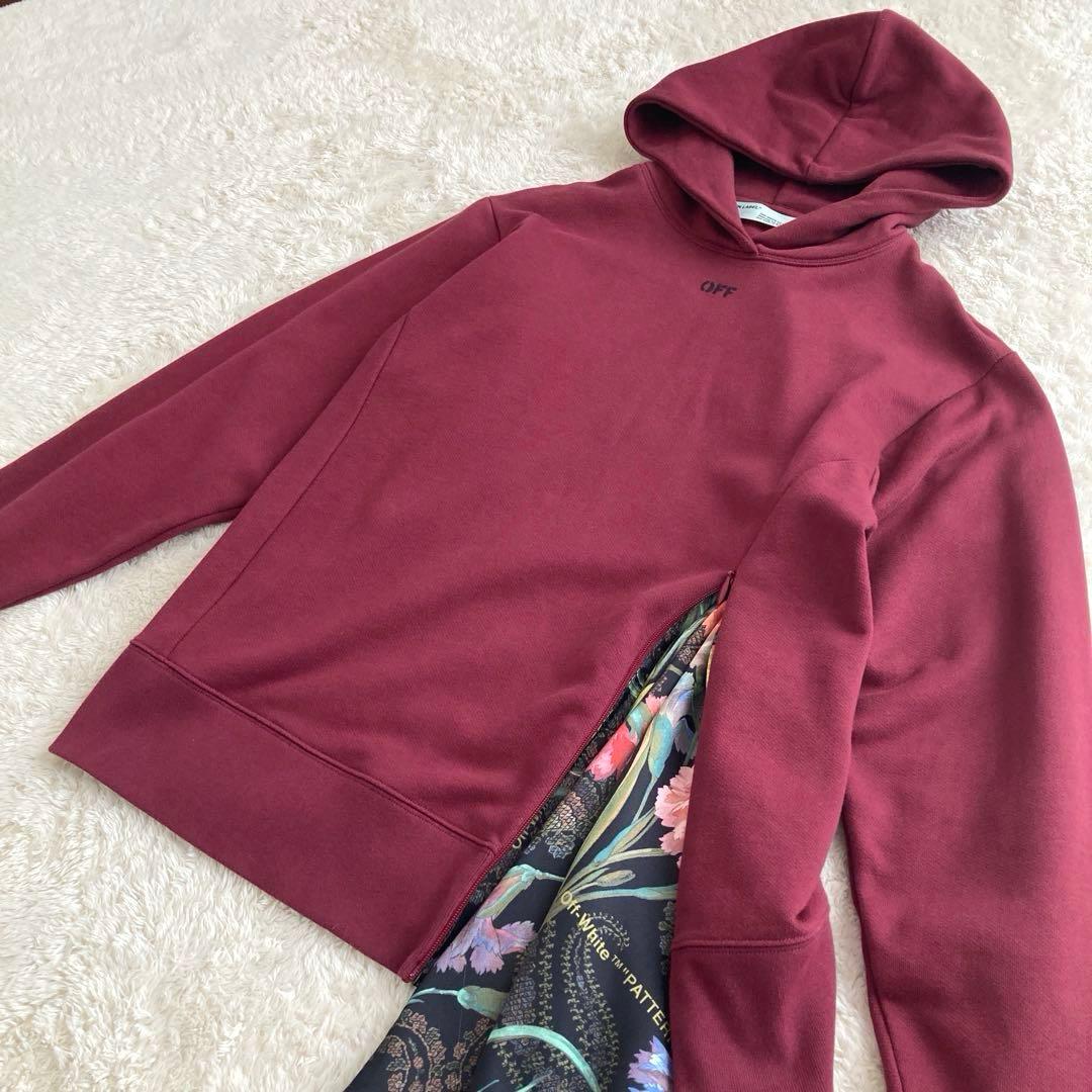 極美品！OFF-WHITE オフホワイト　プルオーバー　パーカー　アシンメトリー