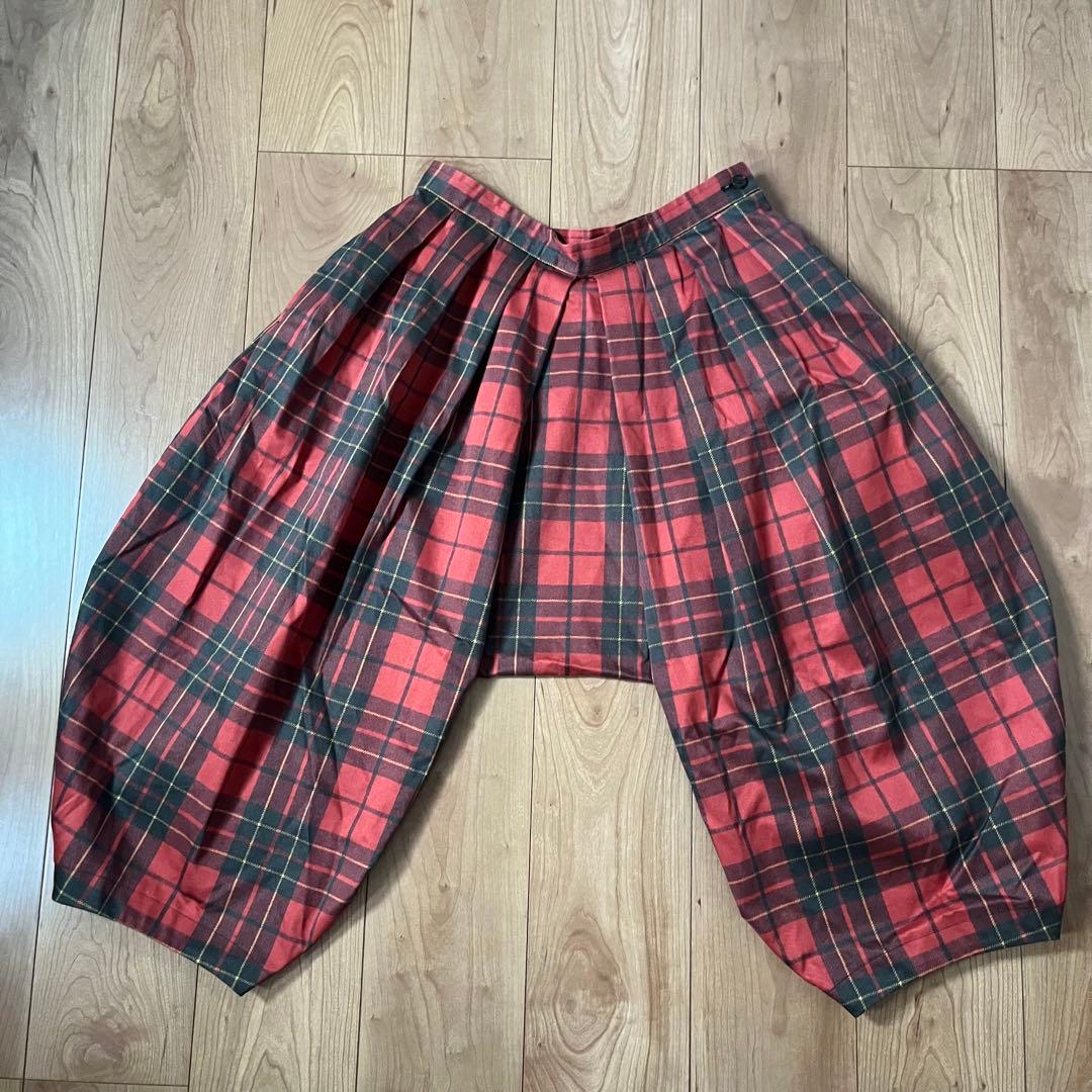 COMME des GARCONS コムコム タータンチェックバルーンパンツ
