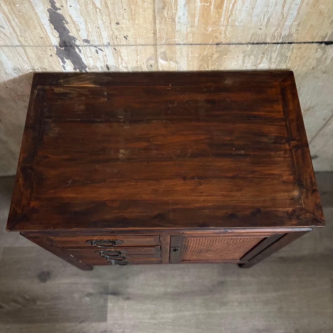 ヴィンテージ キャビネット サイドボード シーシャムウッド アジアン