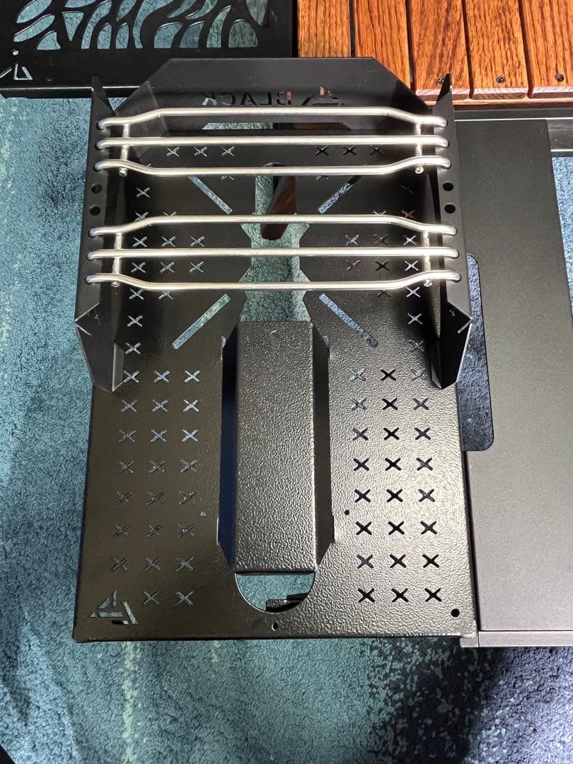 ブラックデザイン アイアンプレート&ストレージバッグ セット