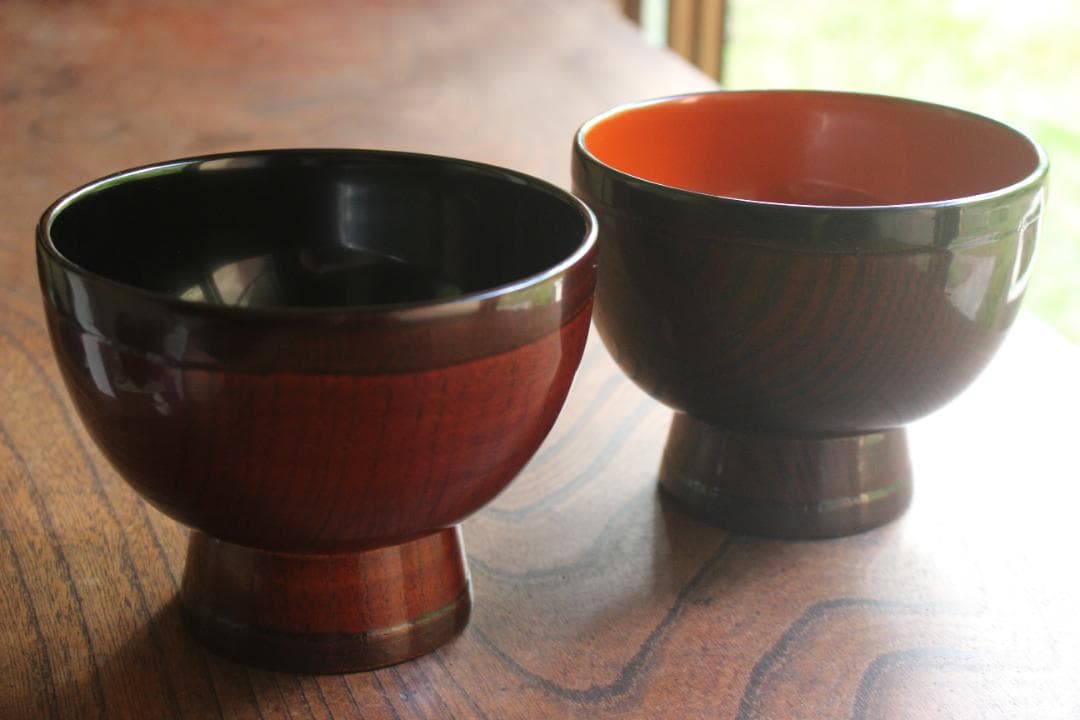 デッドストック！極上ススキ文に優美な内銀雁蒔絵の大椀2