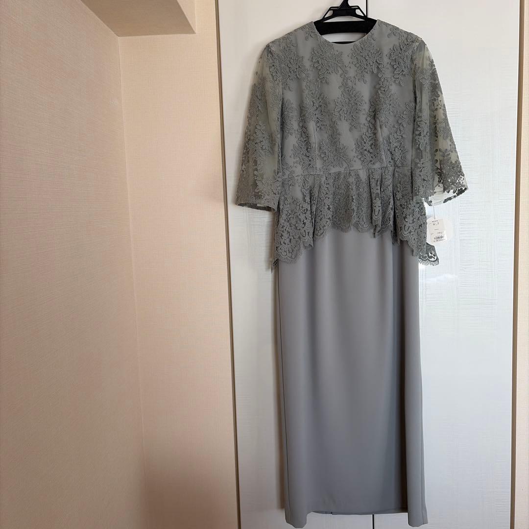 form forma マザードレス レース袖付きロングドレス　大きいサイズ