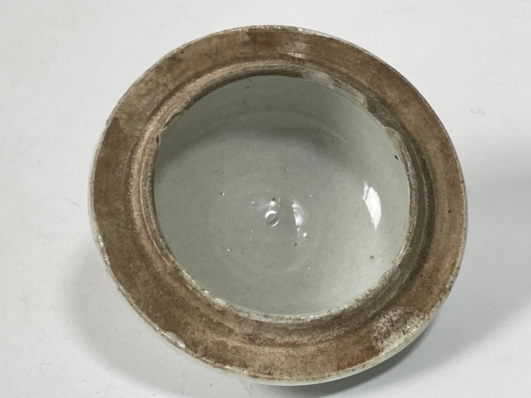 骨董 アンティーク 白磁 有蓋壺 沈香壺 古伊万里 白磁 李朝 蓋付壺