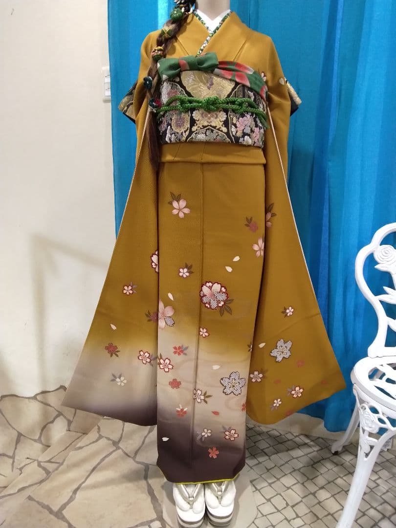 振袖フルセット、正絹振袖、成人式、重ね衿帯揚げ帯締め、西陣袋帯