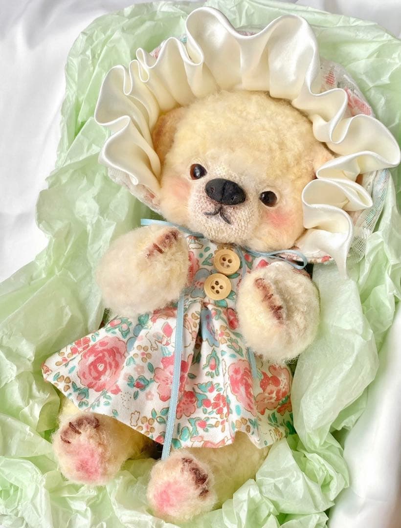 ネムネム仔熊ちゃん テディベア ぬいぐるみ 海外作家様 ハンドメイド