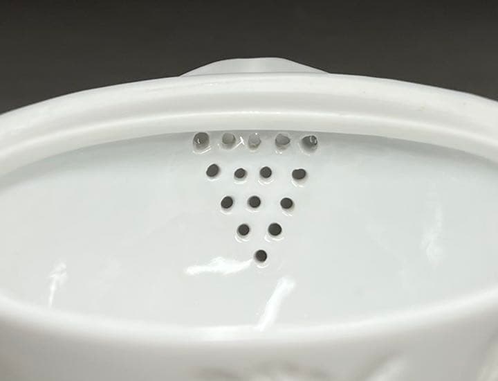 エビス】急須 湯冷まし 茶碗 出石焼 小嶋昇山造 盈進舎 白磁 煎茶道具