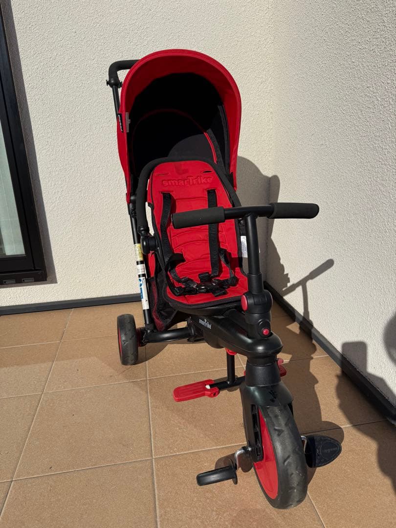 smartrike 三輪ベビーカー 黒赤＊三輪車 - メルカリ