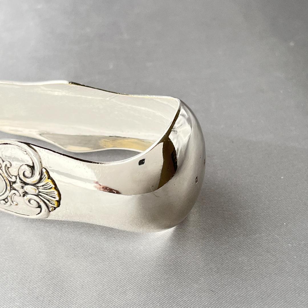 【仏蘭西】ライオン脚のトング【シルバープレート】 16cm