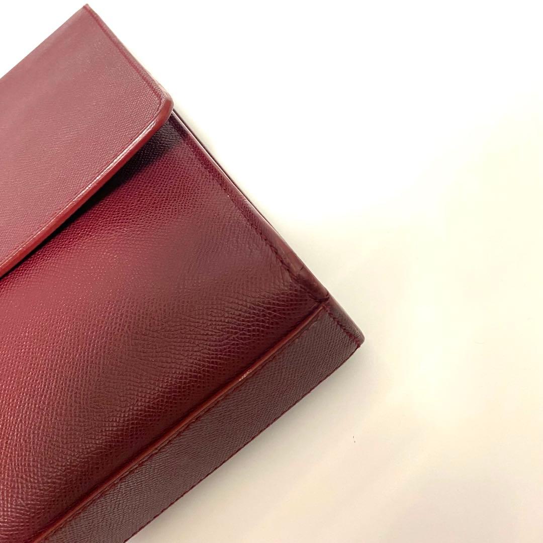 BVLGARI レザー ワインレッド チャーム ビジネスバッグ ブリーフケース