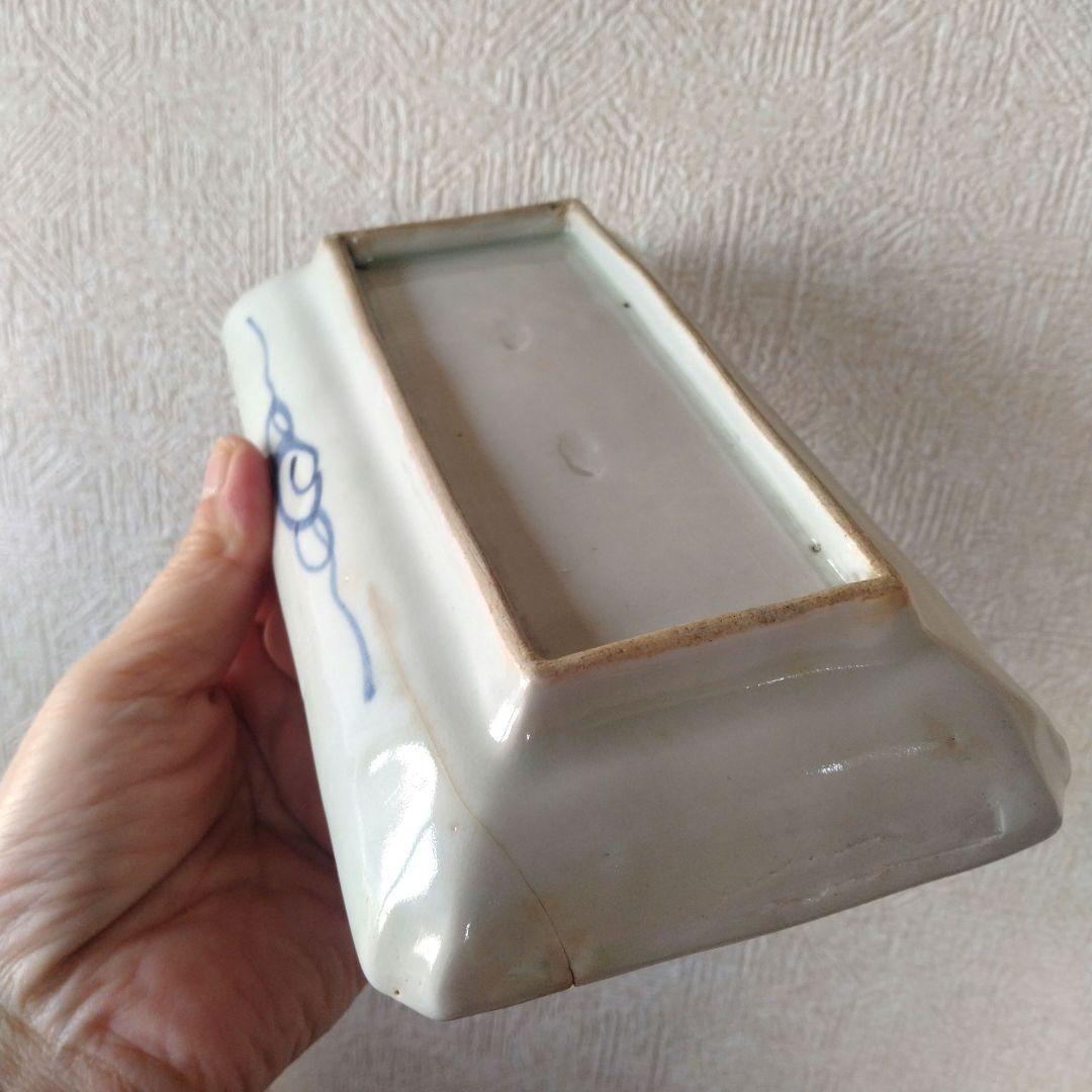 《新春セール！》古伊万里切込焼蛸唐草長皿二客