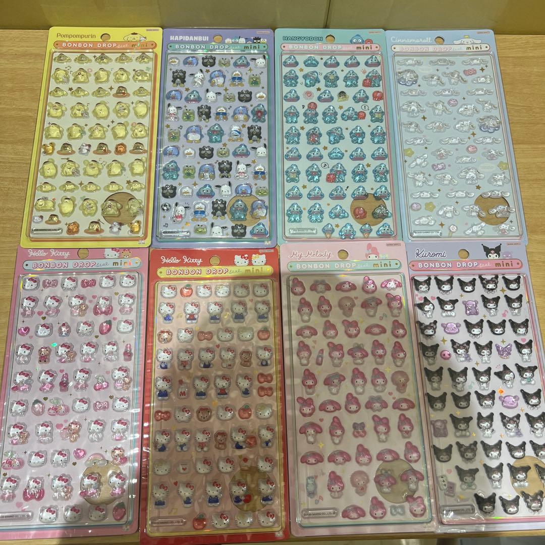 正規品 ボンボンドロップシール サンリオmini8点セット 正規品】サンリオ ボンボンドロップシールミニ 8種セット 会員様限定