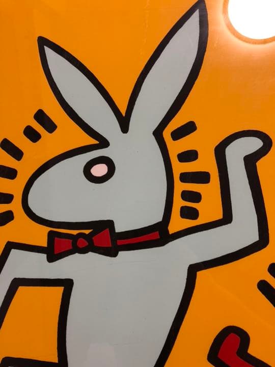 美品Keith Haring Bunny on the Run シルクスクリーン - メルカリ