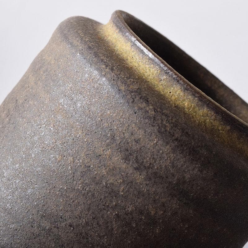 茶道具 暁窯 岡田暁山造 茶入 仕覆付 共箱 V 7881