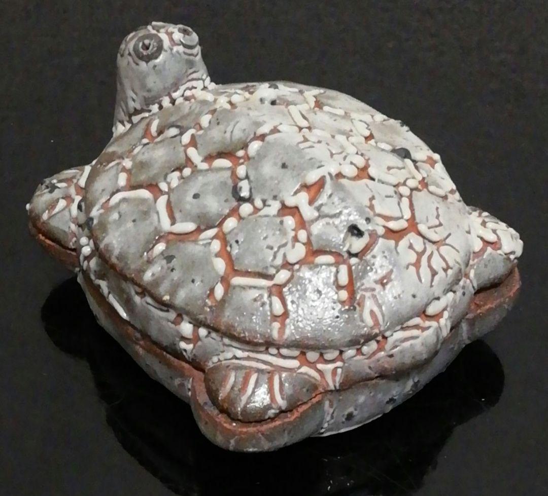 中川自然坊作 唐津焼 亀 香合 共箱 共布 略歴付 茶道具 - メルカリ