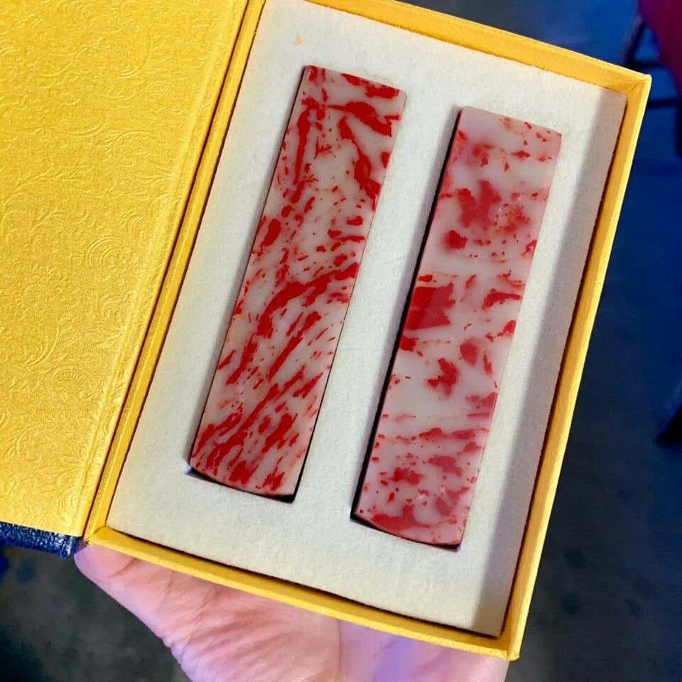希少鶏血石 鶏血石(2点) 骨董品 石印材 【2枚】