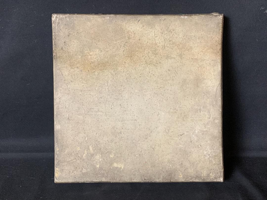 歴史的側面その2 古織部 緑釉 花紋 敷瓦 釜敷 茶道具 江戸時代