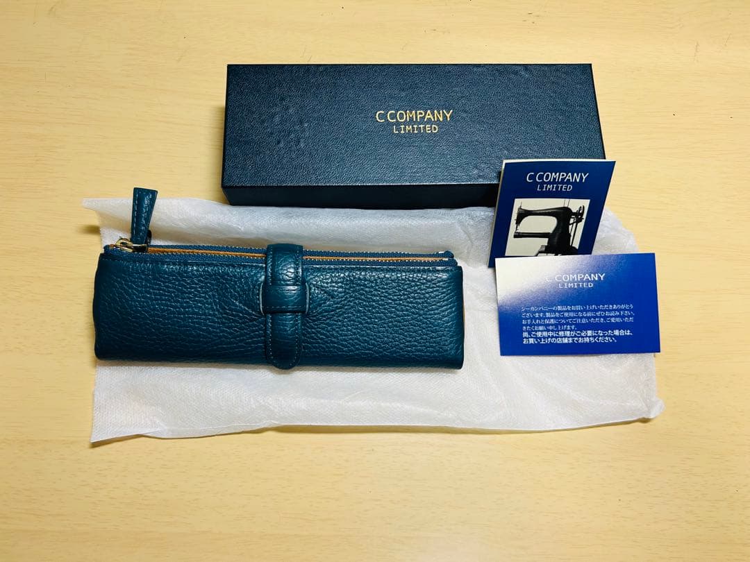 C COMPANY ターコイズブルー レザー 復刻版ルポペンケース