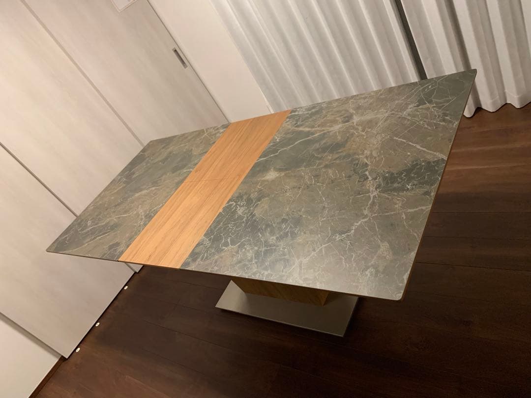 アレッタ　エクステンションダイニングテーブル　セラミック天板Sサイズ