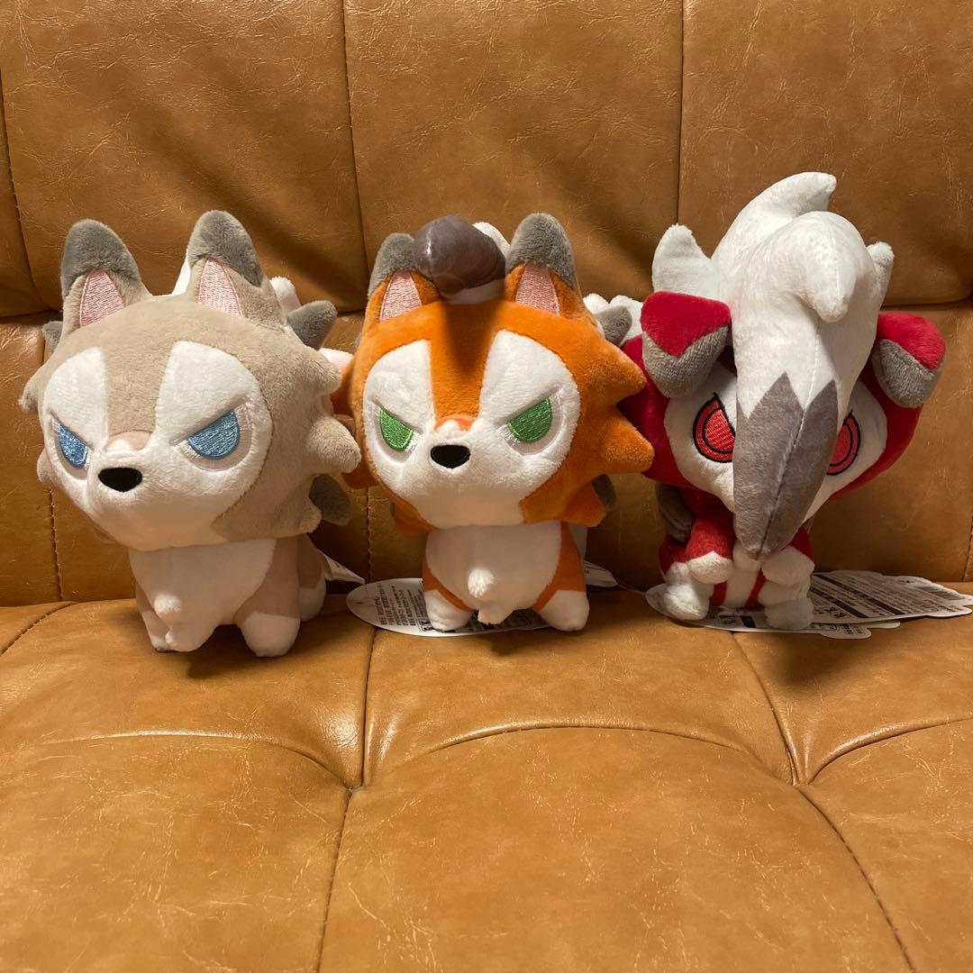 【タグ付き】ポケモンドールズ　ルガルガン3つセット タグ付き】ポケモンドールズ ルガルガン3つセット ポケモンドールズ