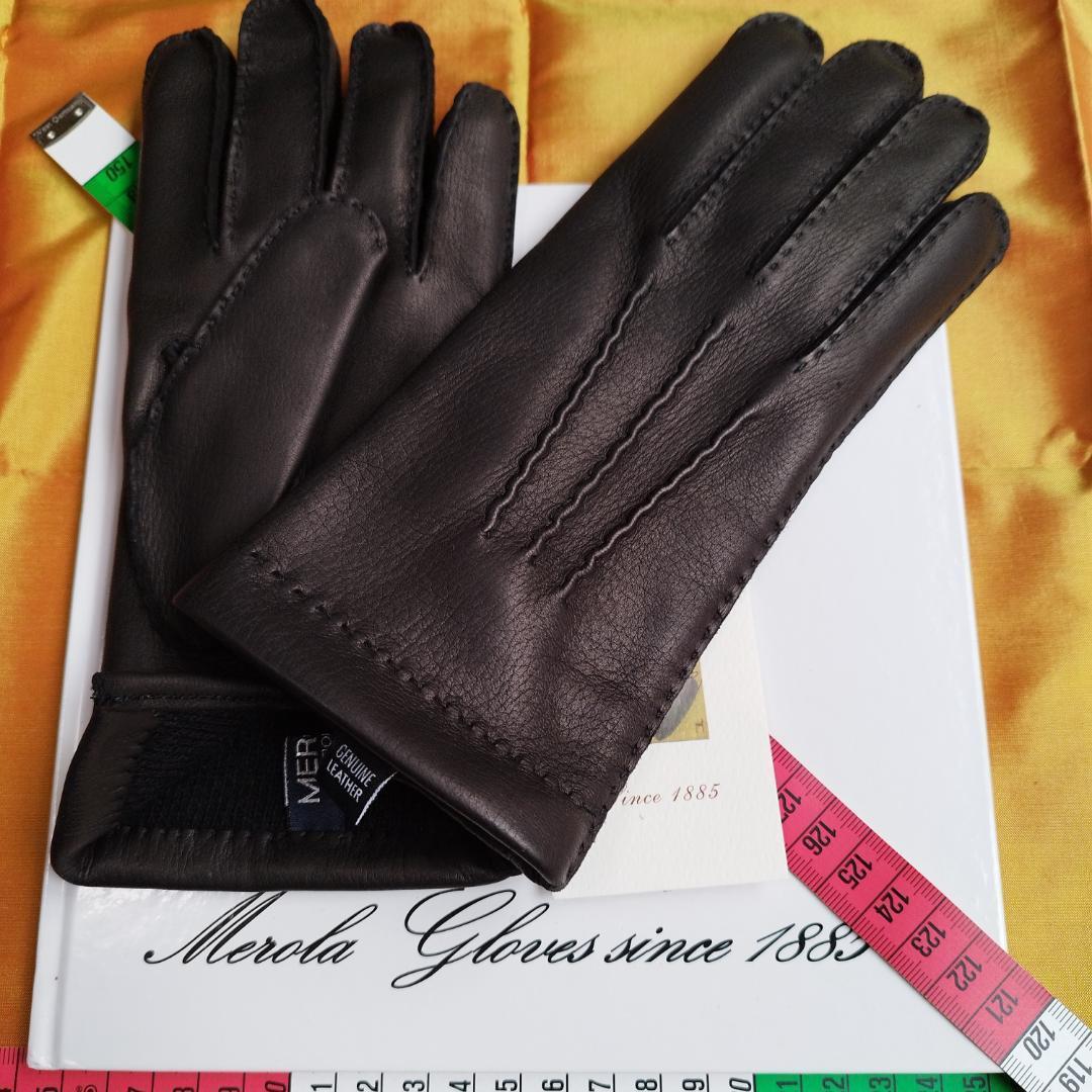 メローラ ディア黒 カシミア黒 革手袋 グローブ MEROLA