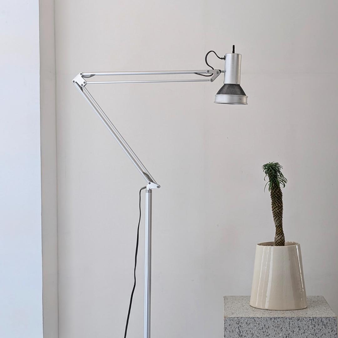 ビンテージ 無印 90年代 スチールメッシュ×アルミ スタンドライト 照明