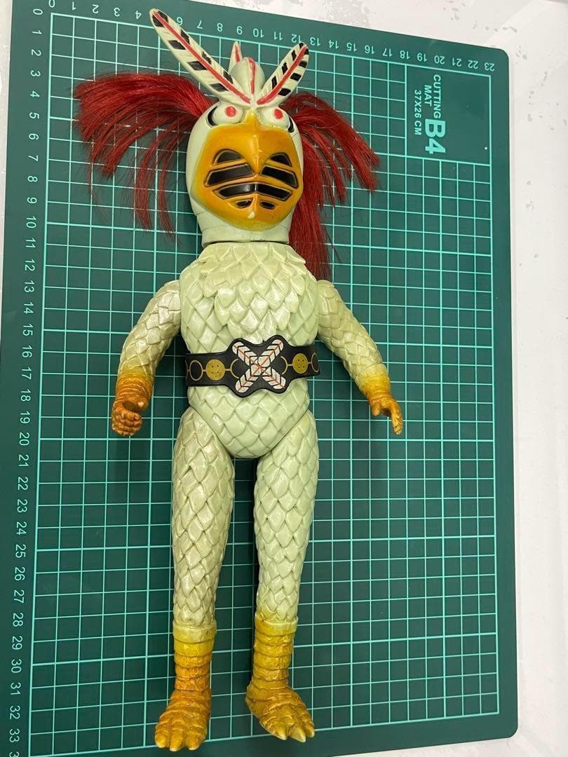 バンダイ★変身忍者嵐★面取り★面取れ★ソフビ★フィギュア★昭和レトロ　おもちゃ